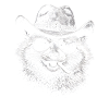 Raccoon cowboy with cigar