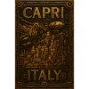 Capri Italy – Steampunk Bronze Travel Poster