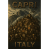 Capri Italy – Steampunk Travel Poster