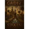 Cádiz Spain – Steampunk Bronze Travel Poster