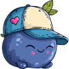 Kawaii Blaubeere mit Cap