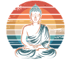 Buddha Sunset Retro