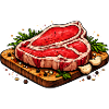 Juicy steak illustration