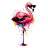 Cool Flamingo Graffiti Street Art