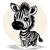 Süßes Zebra – Niedliches Tiermotiv