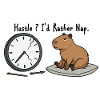 Capybara-Nickerchen-Humor Kaputte Uhr