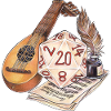Rollenspiel Tabletop D20 Würfel Geschenk Barde