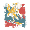 Dog Skateboard Splash