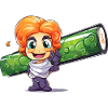Magical hero with green roll