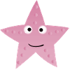 Pink Star with Smile
