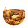 Capybara Pizza Sofa Cozy Relax Motif