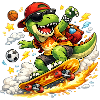 Super Cool Skater Dinosaur