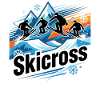 Skicross Race Action in the Snow