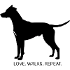 Dog Love Walks Repeat mongrel