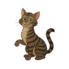 Chat tigré espiègle