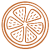 Citrus Slice Line Art