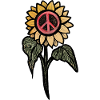 Sonnenblumen-Peace-Zeichen-Illustration