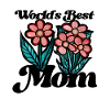 Crimson Flowers Teal Leaves