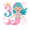 Mermaid 3rd Birthday 3 Years