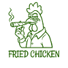 Fried Chicken Funny Smoking Chicken
