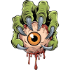 Monster Hand Holding Scary Eye