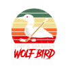 Retro Sunset Loon Hockey Bird Design