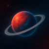 Red PlanetBlue mit Ringen