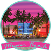 80s Retro Miami Beach Vaporwave