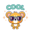 Cool Teddy Bear Retro Glasses