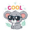 Koala Cool in glasses and pastel