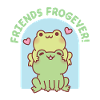 Cute Frogs Stacked Together Friends Frogever