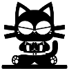 Zen Cat Meditation Minimal Design