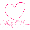 Husky Mom Heart Font Logo
