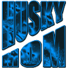 Husky Mom Neon Night Forest