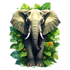 Ein Elefant im Dschungel