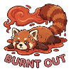 Cute & Tired: Burnt Out Red Panda