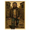 Un homme déterminé en ville