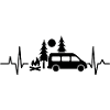 Heartbeat Vanlife Silhouette