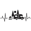 Heartbeat Camper Silhouette