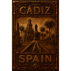 Cádiz Spain Poster – Steampunk Travel Poster