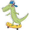 cooles Skater KROKO