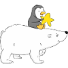 Eisbär mit Freund Pinguin 