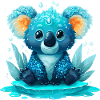 Kobalter Koala Wasserwelt