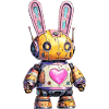 Lapin robot néon