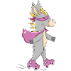 Rollergirl - Donkey Girl with Roller Skates