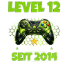 12. Geburtstag Gamer Shirt Level 12 freigeschaltet