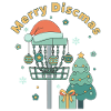 Glædelig discmas sjov disc golf kurv jul