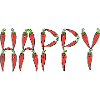 Chilli peppers happy