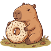 Capybara avec motif animal naturel calme