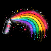 Rainbow Spray Art